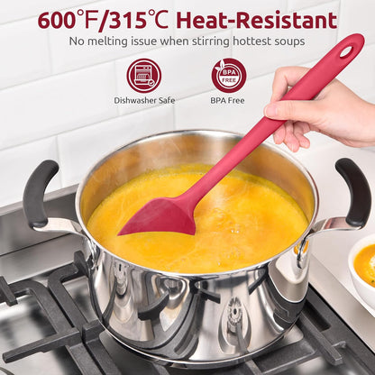 Silicone Large Spatula, 600ºF High Temp Scraper, 11.38in, Aqua Sky | Food Grade Heat Resistant Silicon, Seamless Flexible Plastic Spatula Kitchen Use, Rubber Scraper for Baking Cooking Mixing