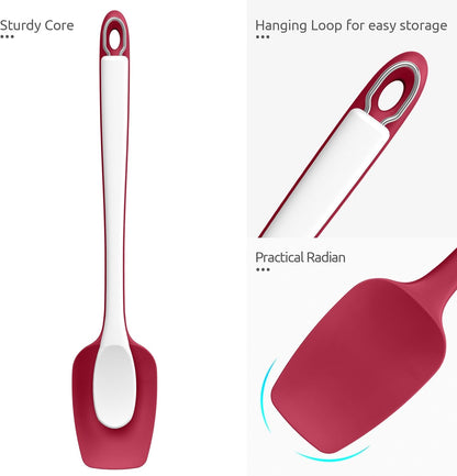 Silicone Large Spatula, 600ºF High Temp Scraper, 11.38in, Aqua Sky | Food Grade Heat Resistant Silicon, Seamless Flexible Plastic Spatula Kitchen Use, Rubber Scraper for Baking Cooking Mixing