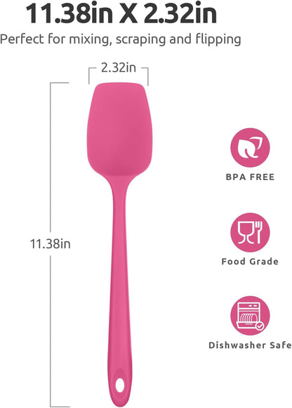 Silicone Large Spatula, 600ºF High Temp Scraper, 11.38in, Aqua Sky | Food Grade Heat Resistant Silicon, Seamless Flexible Plastic Spatula Kitchen Use, Rubber Scraper for Baking Cooking Mixing