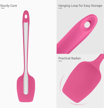 Silicone Large Spatula, 600ºF High Temp Scraper, 11.38in, Aqua Sky | Food Grade Heat Resistant Silicon, Seamless Flexible Plastic Spatula Kitchen Use, Rubber Scraper for Baking Cooking Mixing