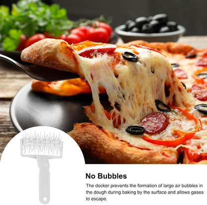 Pizza Dough Docker Roller Plastic Pastry Bubble Docker Roller with Spikes Pizza Oven Accessories for Home and Commercial Pizza Cookie Pie Pastry Bread (20cm/ 7.9")