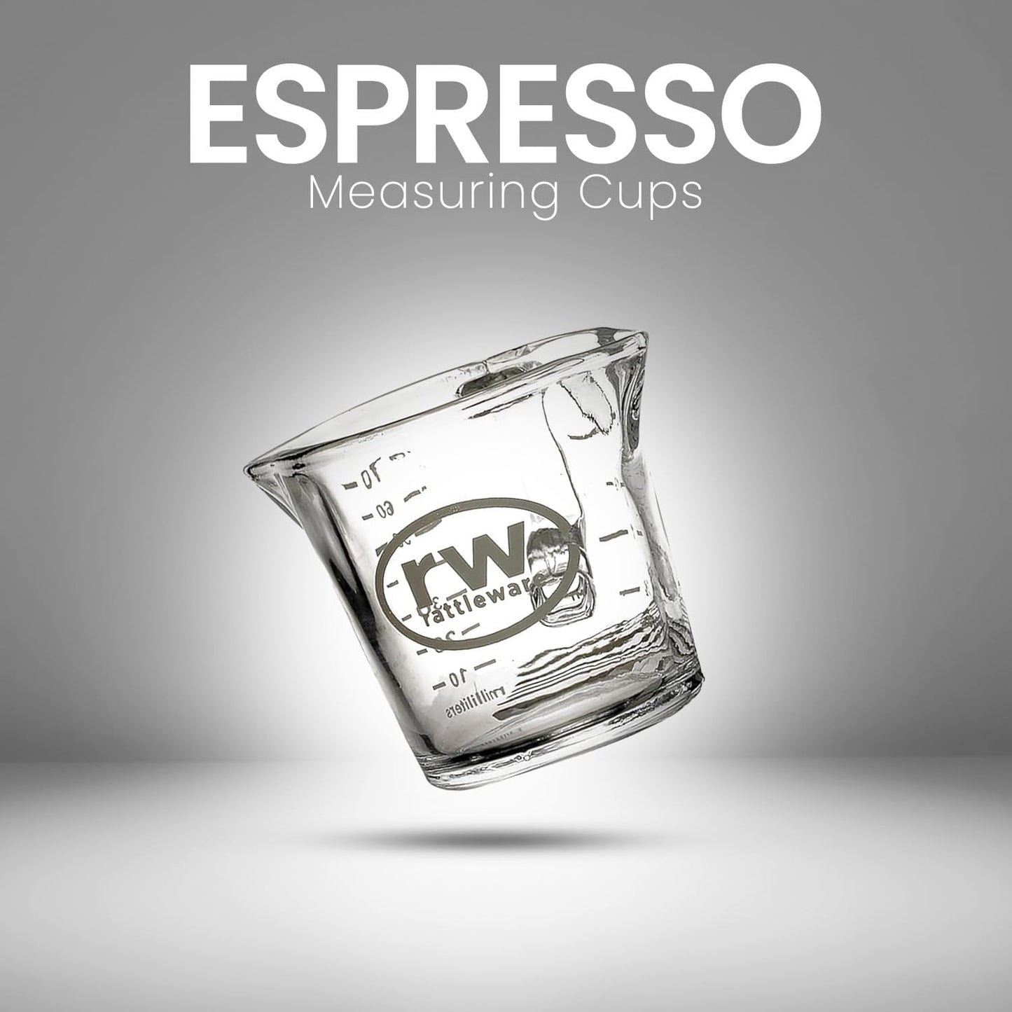 3oz Espresso Shot Glass Pitcher with Double Spout, Measuring Cup
