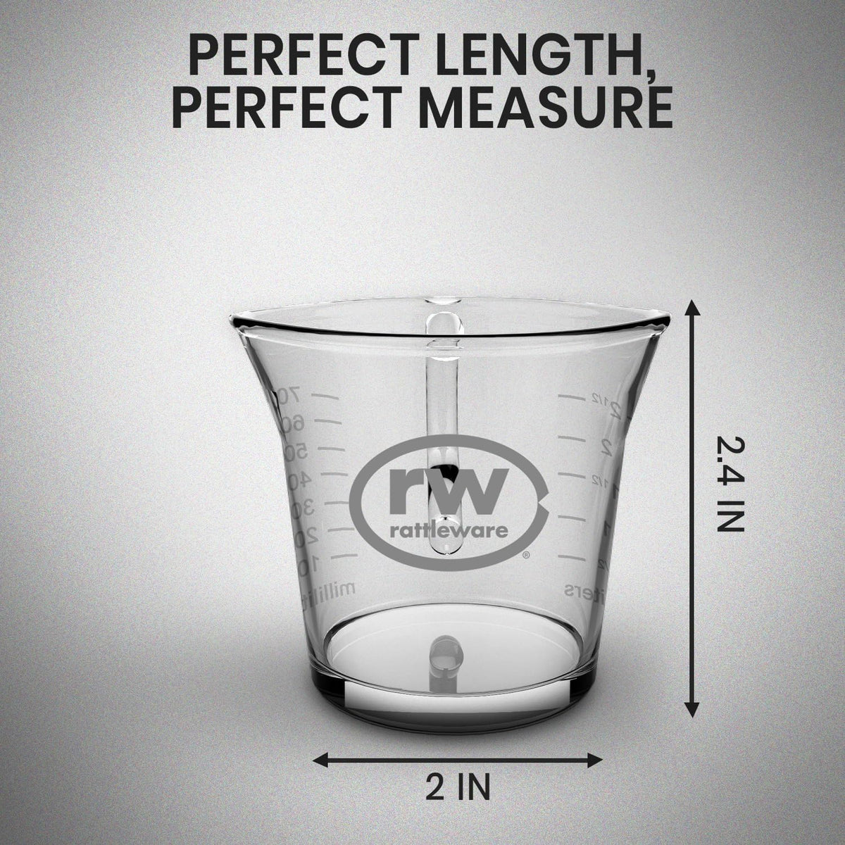 3oz Espresso Shot Glass Pitcher with Double Spout, Measuring Cup