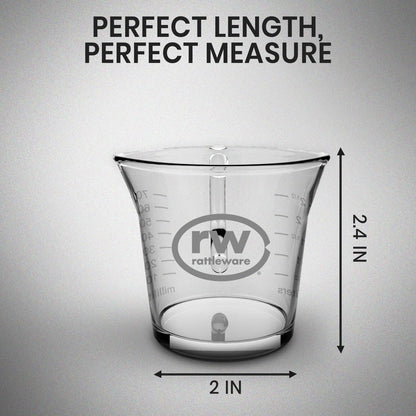 3oz Espresso Shot Glass Pitcher with Double Spout, Measuring Cup