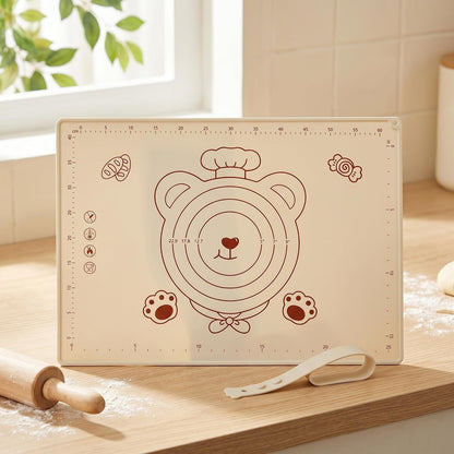Silicone Baking Pastry Dough Mat - 28x20Inch Extra Large Cookie Bread Rolling Mats Sheet, Nonstick Kitchen Counter Kneading Board, Thick Reusable Pie Cookies Pizza Fondant Making Matt with Measurement