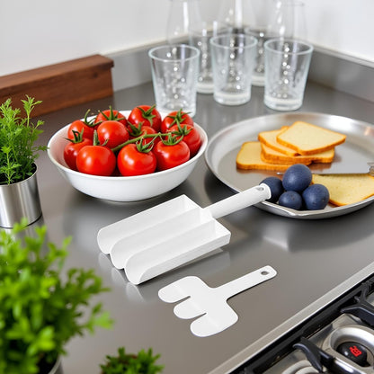 White Creative Kitchen Triple Meatball Maker, Meat Ball Scoop with Cutting Spade Ball Maker, None-Stick Meatball Maker Melon Ballers Fruit and Vegetable Tools