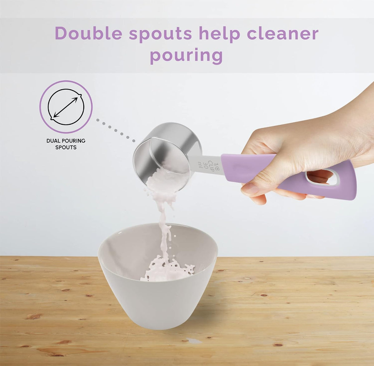 Measuring Cups and Measuring Spoons Set of 14 - Stainless Steel Measuring Cups and Spoons Set, Includes 1/8 Teaspoon Measuring Spoon, 1/8 Cup Measuring Cup, Leveler Dry (14, Country Chic)
