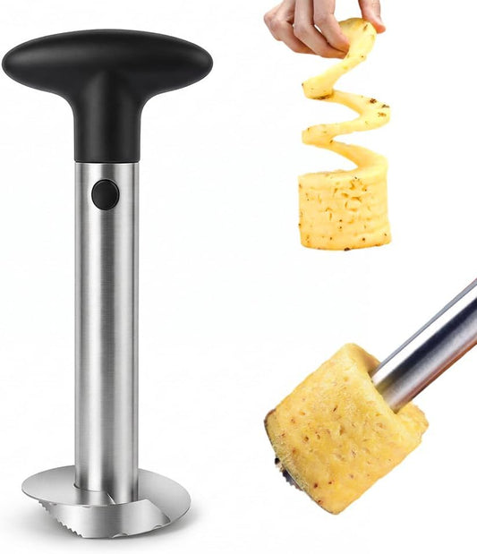 1 PCS Pineapple Peeler, Pineapple Corer, Multifunctional Pineapple Slicer,Long-lasting Stainless Steel Pineapple Tool for Home Kitchen with Sharp Blade for Diced Fruit Rings