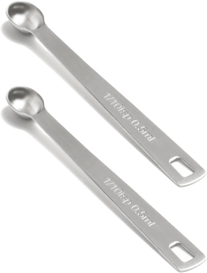 2PCS 1/4tsp(1.25ml) Mini Measuring Spoon, Small Teaspoon for Tiny Amounts