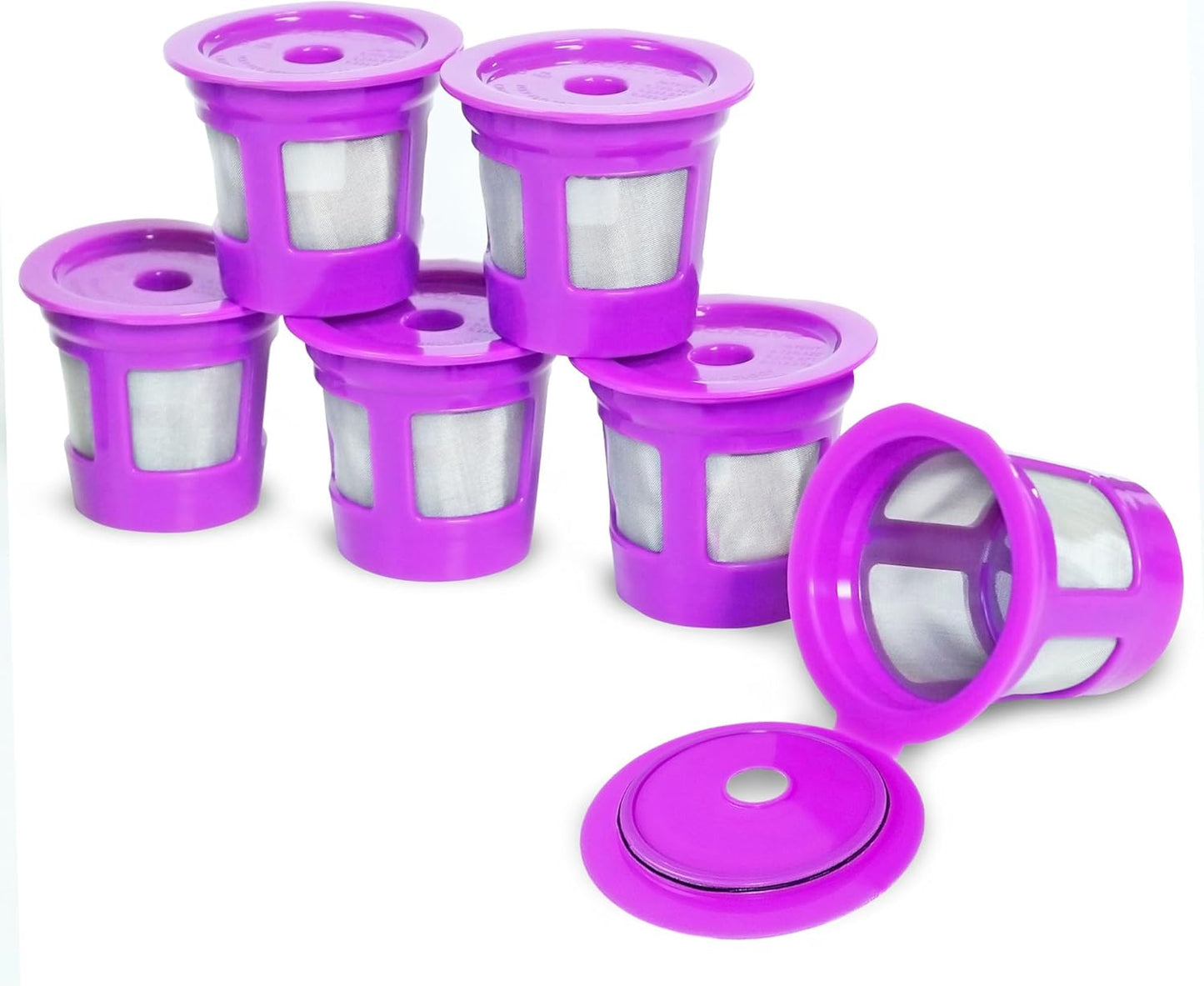 Café Save Reusable K-Cup Coffee Pods and EZ-Scoop, 4 Pack | Four 1-Stream Refillable Capsules + 1 EZ-Scoop with Built-In Funnel, Works with Keurig & Select Single Cup Coffee Makers