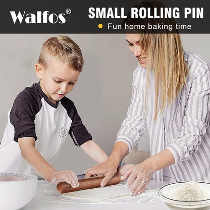 Marble Rolling Pin With Wooden Handles & Wood Cradle, 16.5 Inch Marble Rolling Pins For Making Pizza Dough And Tortillas, Dough Roller For Pie Crust, Cookie, Pasta (Gray & White)
