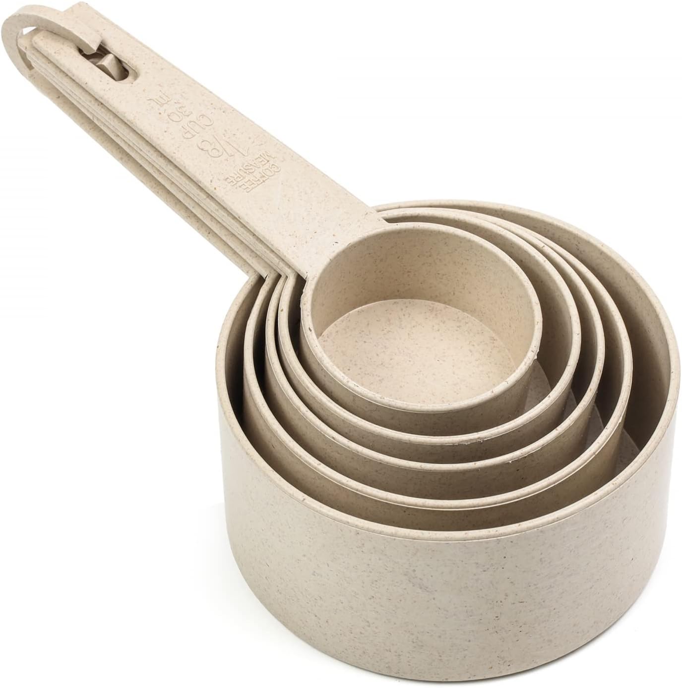 Cream Wheat Straw Measuring Cups Spoons Set Cooking Baking Tools 10pc