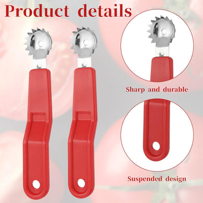 4Pcs Strawberry Huller, Stainless Steel Tomato Corer, Strawberry Huller Stem Remover Corer Tool Kitchen, Canning Supplies for Fruit and Vegetable