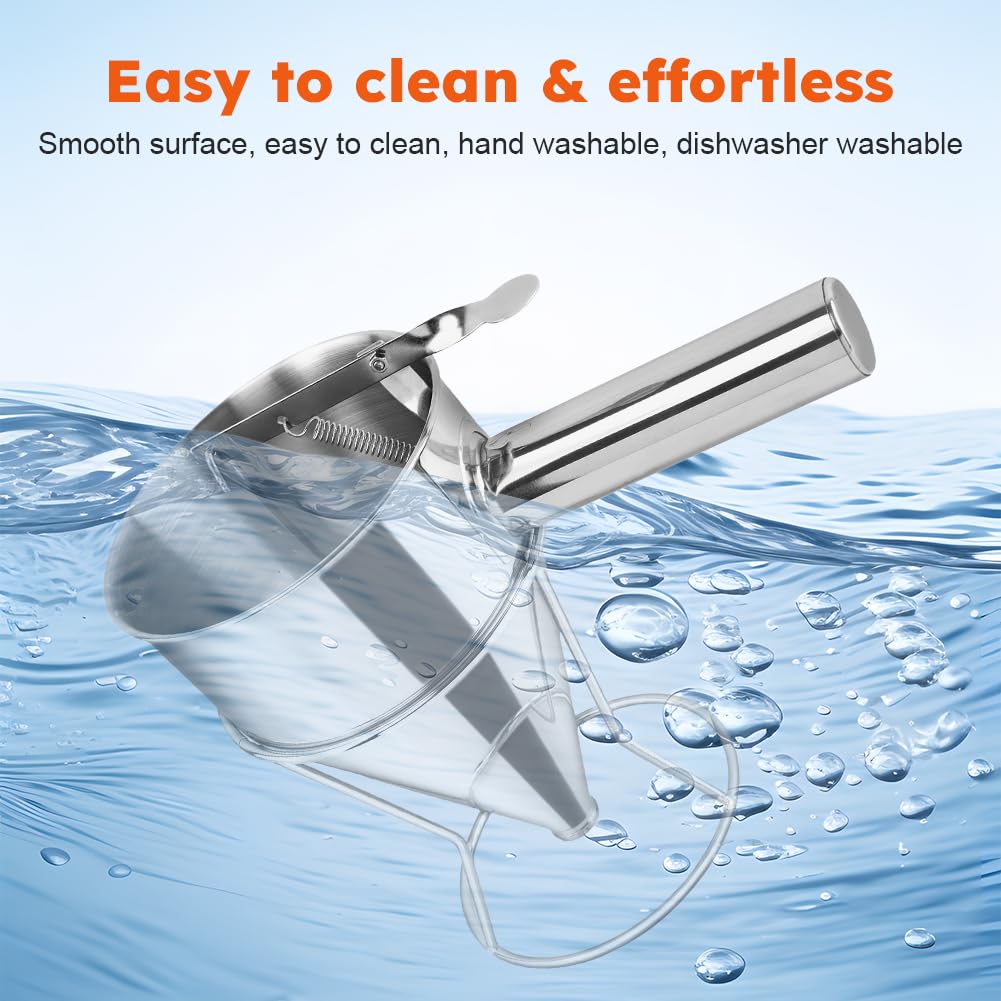Pancake Batter Dispenser, Stainless Steel Funnel Cake Dispenser with Stand, Multi-Nozzle, Baking Tool for Cake Pancakes Cupcakes Muffins Crepes WafflesTakoyaki Baking (Size:S,600ml / 20 oz)