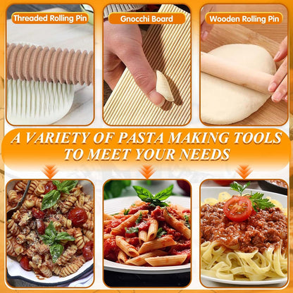 Wooden Rolling Pins for Baking, Small Dough Roller with Handle, Stainless Steel Pastry Blender Set with Pizza Dough Roller Docker, Pastry Cutter, Dough Cutter, Baking Mat, for Home Kitchen Cooking