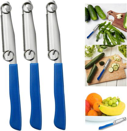 Quick Slicing Knife, 2024 New Magic Fruit Vegetable Peeler Peeling Slicing Knife Multifunctional Stainless Steel Fruit Slicer for Vegetables, Julienne Peeler Vegetable Peeler Slicer for Kitchen