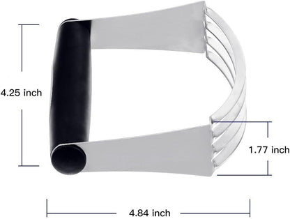 Pastry Cutter Stainless Steel, Kitchen Professional Baking Dough Blender with Heavy Duty Blades & Soft Rubber Grip