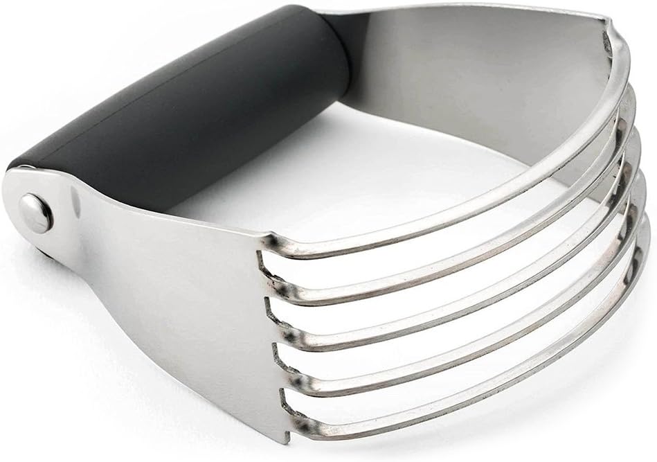 Pastry Cutter Stainless Steel, Kitchen Professional Baking Dough Blender with Heavy Duty Blades & Soft Rubber Grip