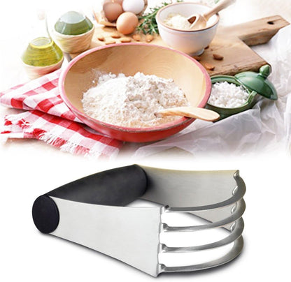 Pastry Cutter Stainless Steel, Kitchen Professional Baking Dough Blender with Heavy Duty Blades & Soft Rubber Grip