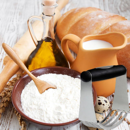 Pastry Cutter Stainless Steel, Kitchen Professional Baking Dough Blender with Heavy Duty Blades & Soft Rubber Grip