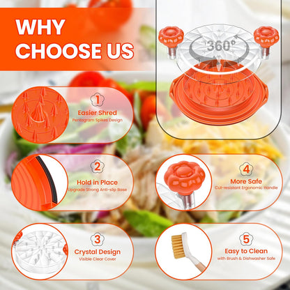 Chicken Shredder Tool Twist Large - Meat Shredders for Chicken Breast