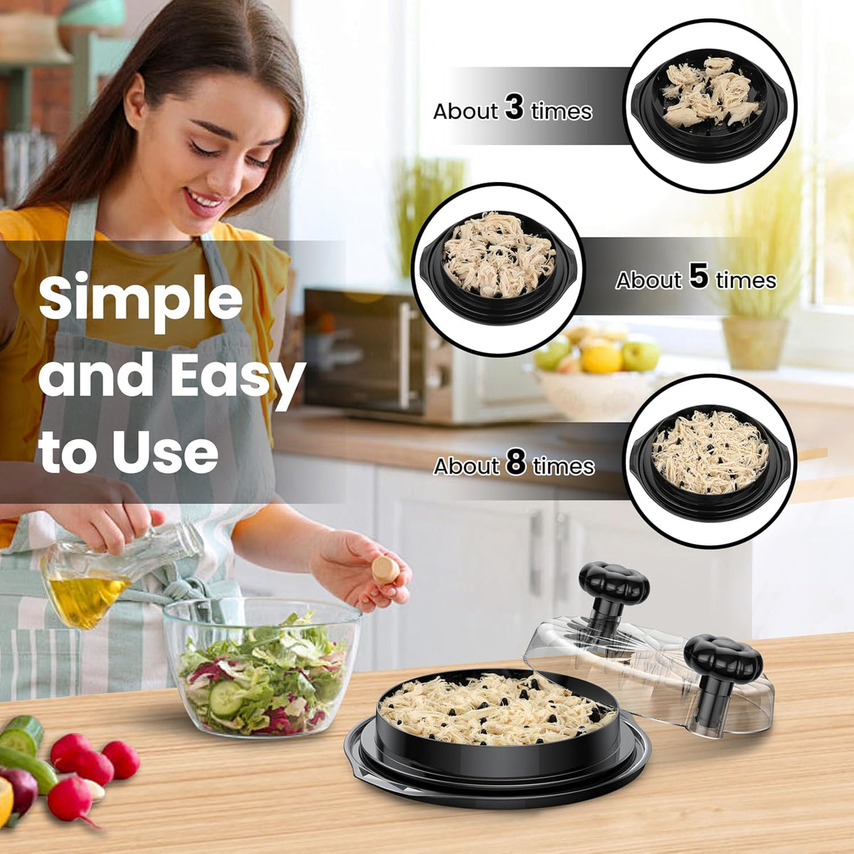 Chicken Shredder Tool Twist Large - Meat Shredders for Chicken Breast