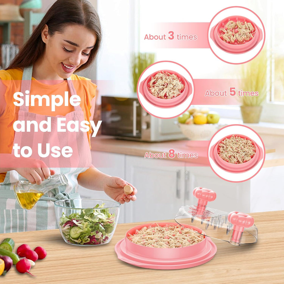 Chicken Shredder Tool Twist Large - Meat Shredders for Chicken Breast