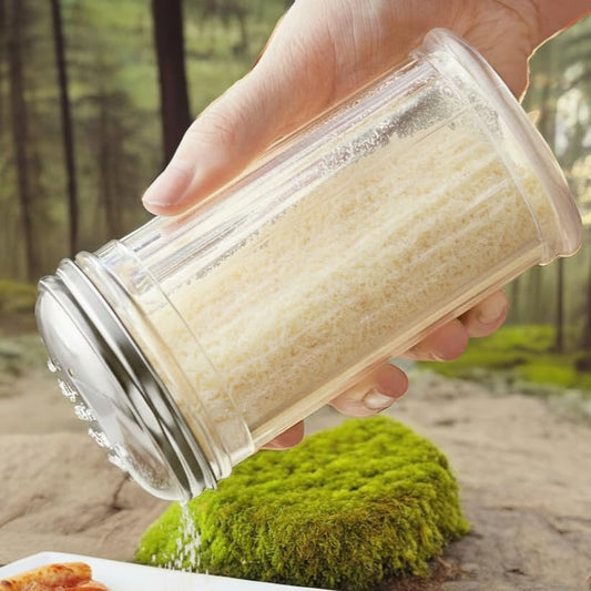 12 Oz Parmesan Cheese Shaker/salt and pepper shakers with Stainless Steel Lid, Clear Plastic seasoning shaker, sugar/spice dispenser, large salt and pepper shakers (360 ml) (12, 12 Oz)