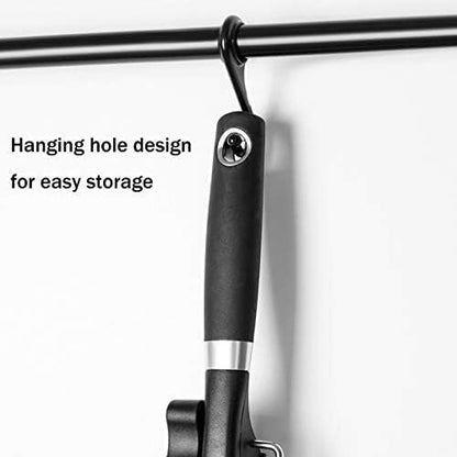 Safety Side Cut Manual Can Opener for Seniors & Arthritis, Smooth Edge No Sharp Lid, Ergonomic Soft Grip, Food Grade Stainless Steel, Easy to Use Kitchen Can Opener