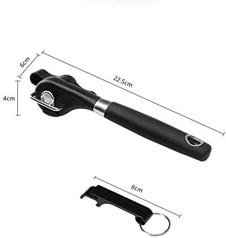 Safety Side Cut Manual Can Opener for Seniors & Arthritis, Smooth Edge No Sharp Lid, Ergonomic Soft Grip, Food Grade Stainless Steel, Easy to Use Kitchen Can Opener