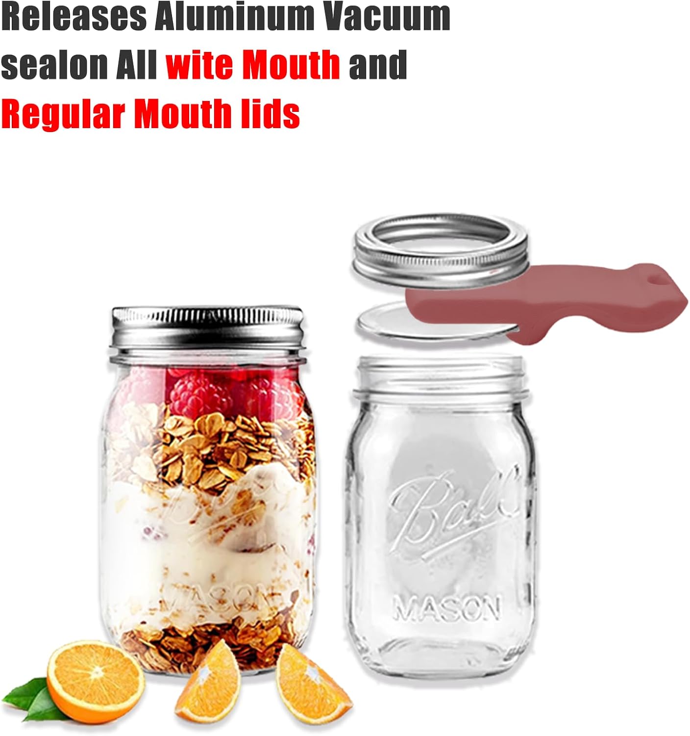 Canning Jar Opener, Mason Jar Opener Canning Tool, Releases Vacuum Seal on Wide Mouth and Regular Mouth Lids,Magnetic Jar Lid Lifter for Canning.Ideal for Preserving, Pickling and Home Food Storage