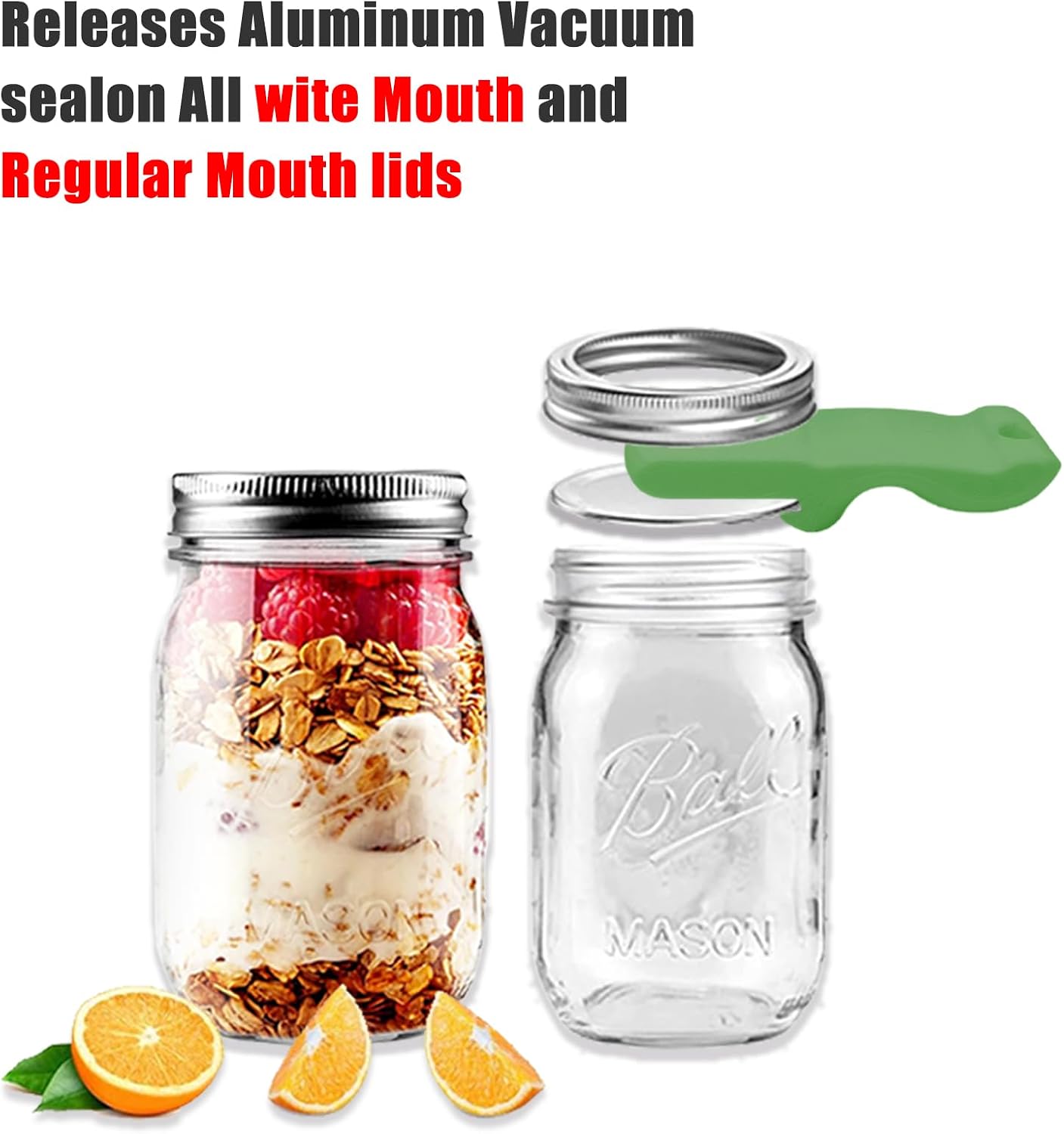 Canning Jar Opener, Mason Jar Opener Canning Tool, Releases Vacuum Seal on Wide Mouth and Regular Mouth Lids,Magnetic Jar Lid Lifter for Canning.Ideal for Preserving, Pickling and Home Food Storage