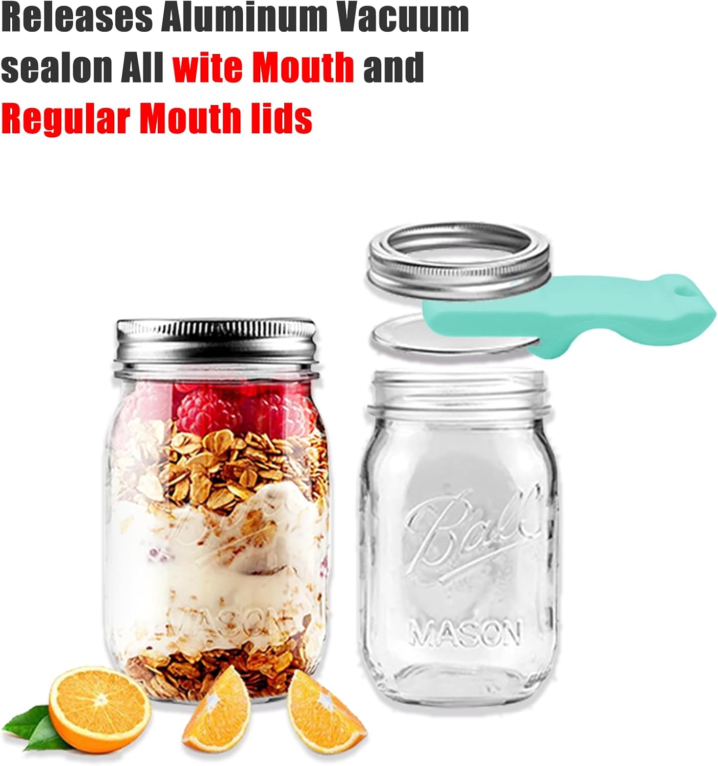 Canning Jar Opener, Mason Jar Opener Canning Tool, Releases Vacuum Seal on Wide Mouth and Regular Mouth Lids,Magnetic Jar Lid Lifter for Canning.Ideal for Preserving, Pickling and Home Food Storage
