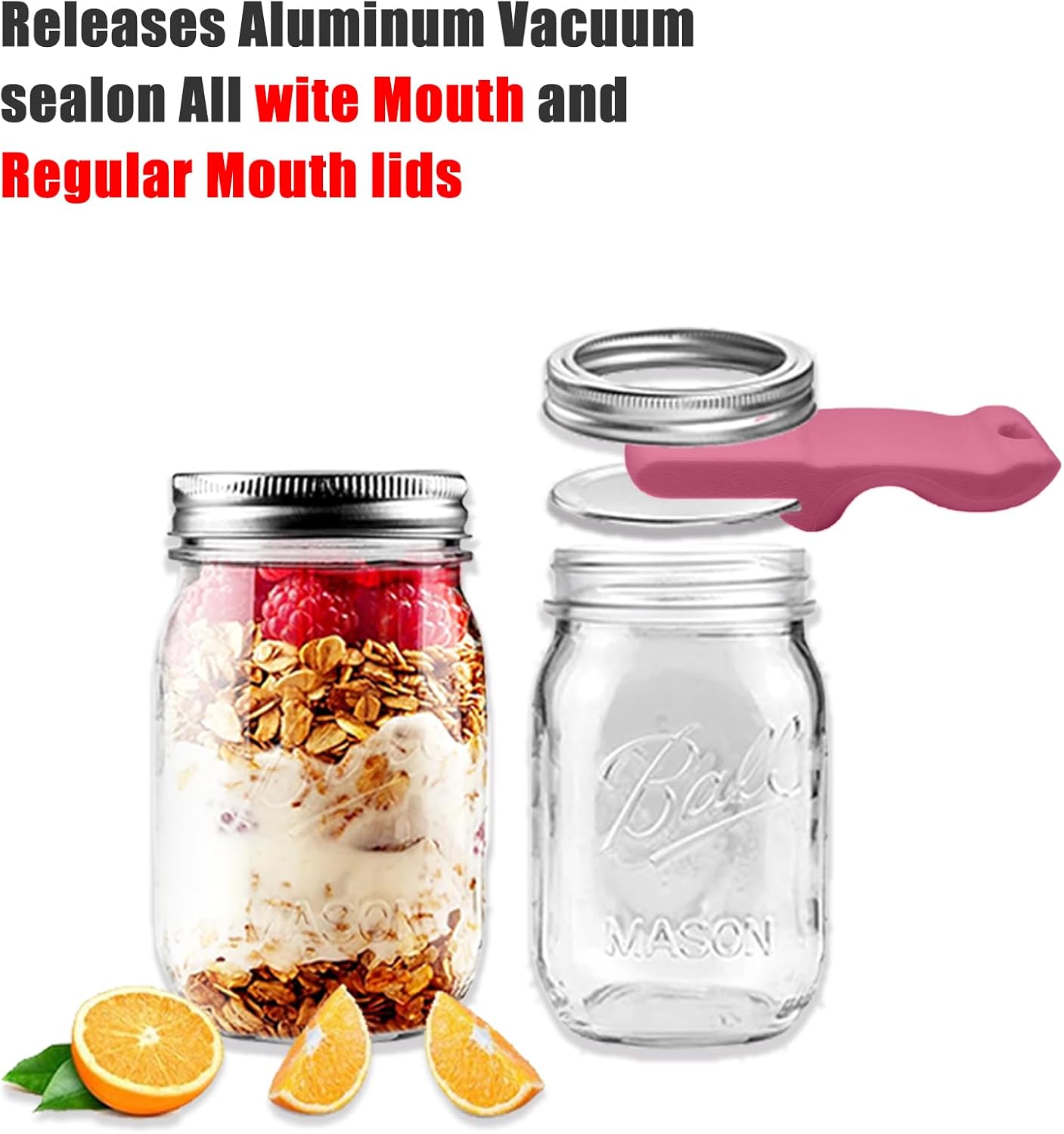 Canning Jar Opener, Mason Jar Opener Canning Tool, Releases Vacuum Seal on Wide Mouth and Regular Mouth Lids,Magnetic Jar Lid Lifter for Canning.Ideal for Preserving, Pickling and Home Food Storage