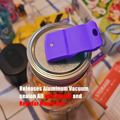 Canning Jar Opener, Mason Jar Opener Canning Tool, Releases Vacuum Seal on Wide Mouth and Regular Mouth Lids,Magnetic Jar Lid Lifter for Canning.Ideal for Preserving, Pickling and Home Food Storage