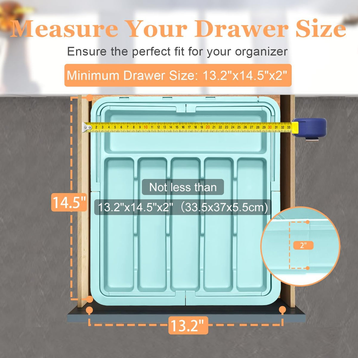 Silverware Organizer Expandable Kitchen Utensil Drawer Organizer Large BPA Free Adjustable Cutlery Silverware Tray for Spoons Forks Knives Storage Divider for Kitchen Flatware 6-9 Slots Black