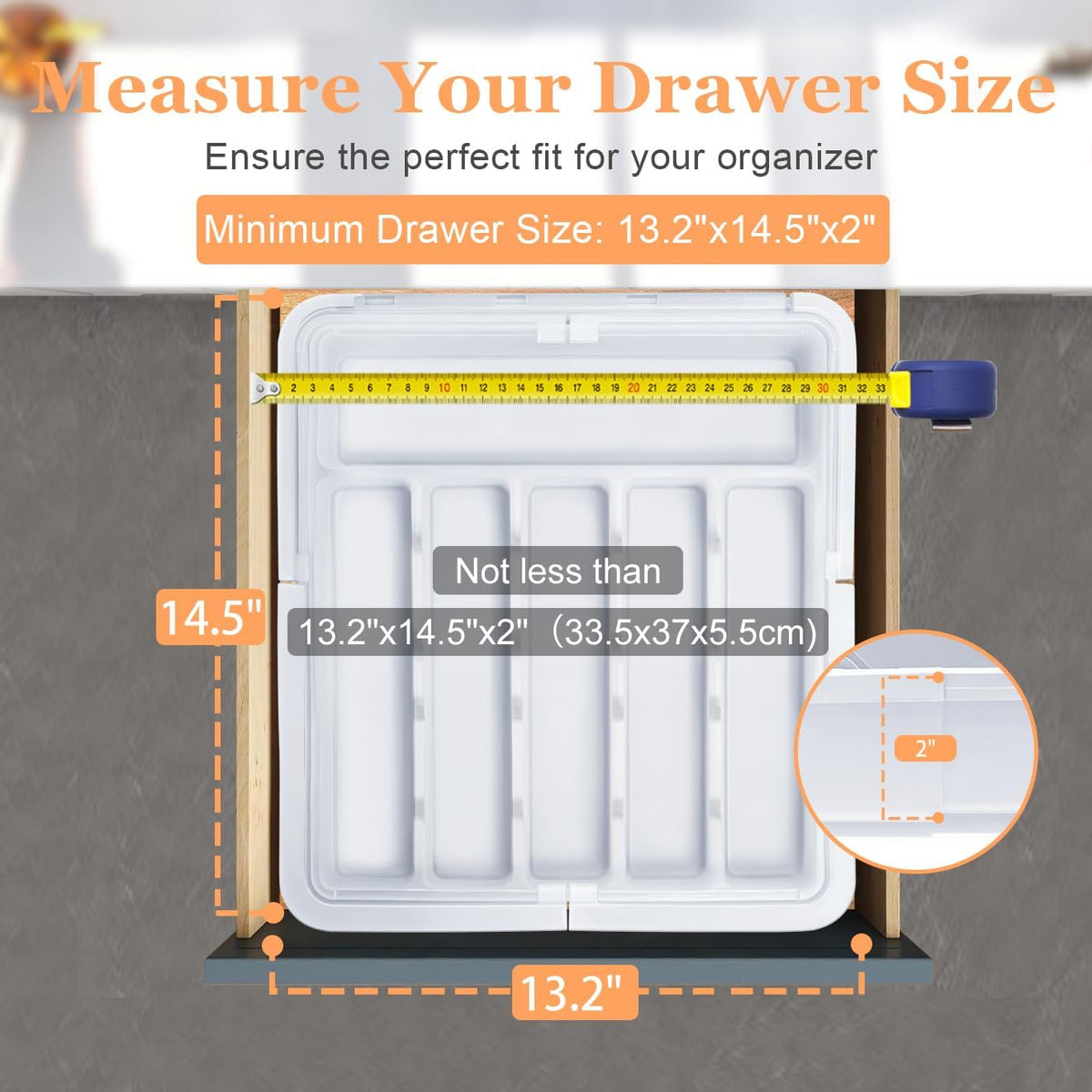 Silverware Organizer Expandable Kitchen Utensil Drawer Organizer Large BPA Free Adjustable Cutlery Silverware Tray for Spoons Forks Knives Storage Divider for Kitchen Flatware 6-9 Slots Black