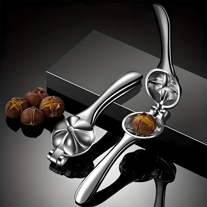 Chestnut Cutter Tool Chestnut Peeler Aluminum Alloy Chestnut Opener Chestnut Cracker Quick Clip Chestnut Sheath Cutter Nut Cracker Sheller Kitchen Tool Machine 304 Stainless Steel Blade