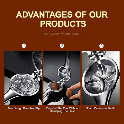 Chestnut Cutter Tool Chestnut Peeler Aluminum Alloy Chestnut Opener Chestnut Cracker Quick Clip Chestnut Sheath Cutter Nut Cracker Sheller Kitchen Tool Machine 304 Stainless Steel Blade