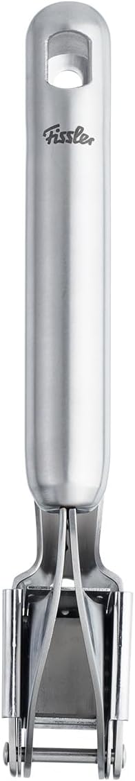 Essential Garlic Press, 18/10 Stainless Steel Garlic Mincer & Crusher, Kitchen Cooking Utensil, Ergonomic Handle, Easy to Clean, Dishwasher Safe