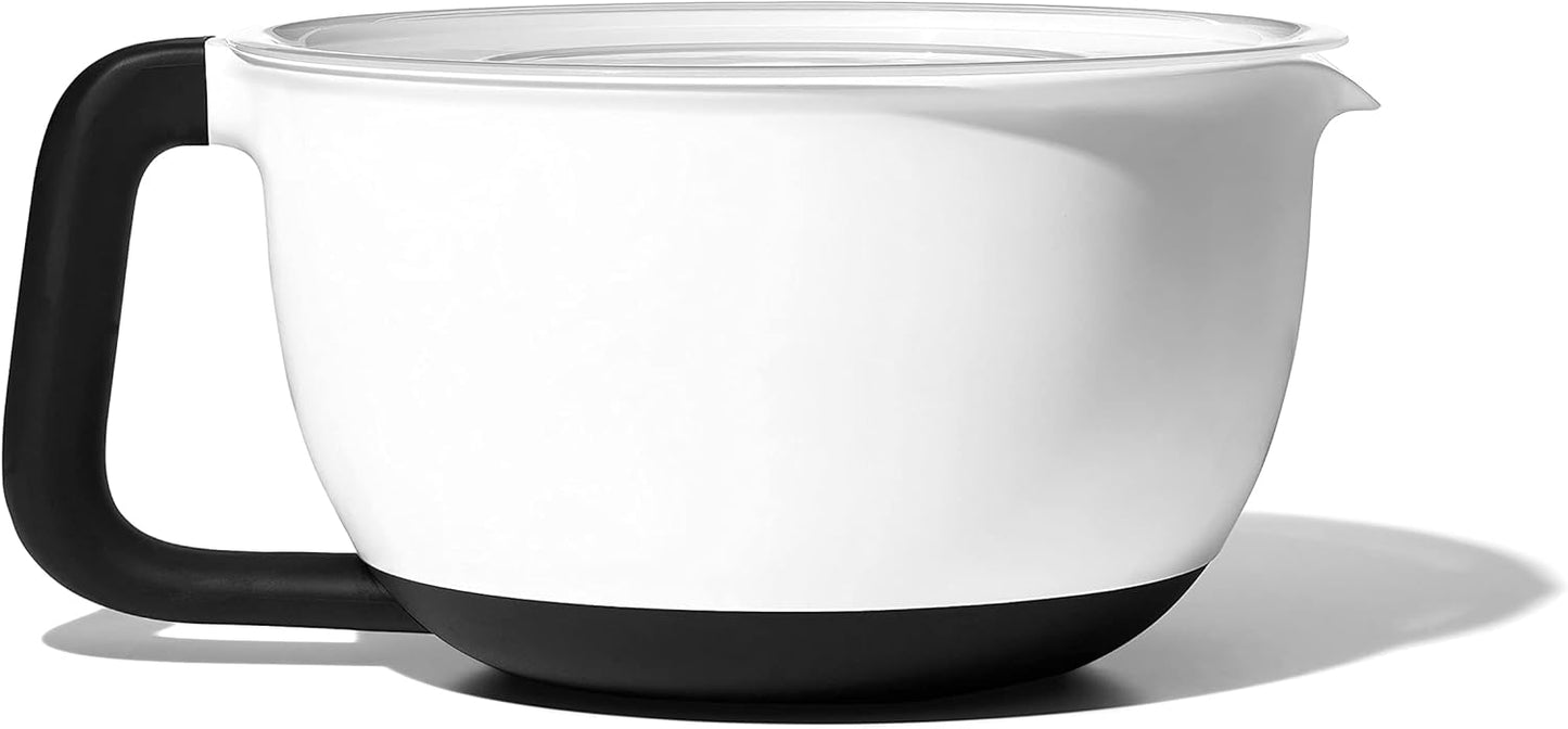 Good Grips 4Qt Batter Mixing Bow with Lid, White