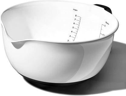 Good Grips 4Qt Batter Mixing Bow with Lid, White