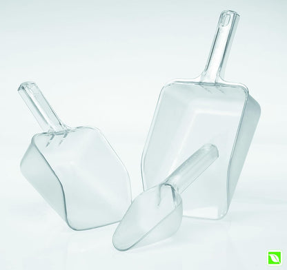 Plastic Utility Ice Scooper, 6-ounce, Clear, Dishwasher Safe Kitchen Scoop for Weddings/Bar/Ice Bucket/Kitchen/Popcorn
