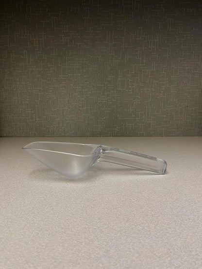 Plastic Utility Ice Scooper, 6-ounce, Clear, Dishwasher Safe Kitchen Scoop for Weddings/Bar/Ice Bucket/Kitchen/Popcorn