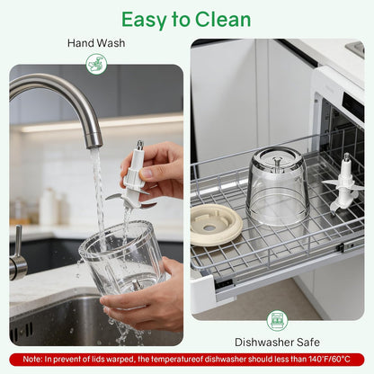 Glass Baby Food Maker，Mini Baby Food Blender and Puree Processor 20oz | 300W Small Baby Food Processor for Fruit Vegetable Meat,Quick Soft Food Prep，Chopping, Dicing, Mixing and Puree