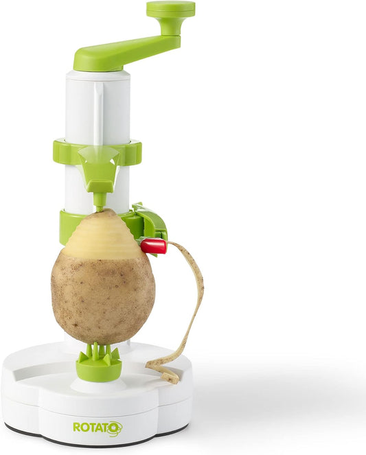 Rotato Manual Peeler - Include 4 Spare Blades and Thumb Knife - Peel in Seconds with one Easy Motion Potatoes, Apples and Citrus