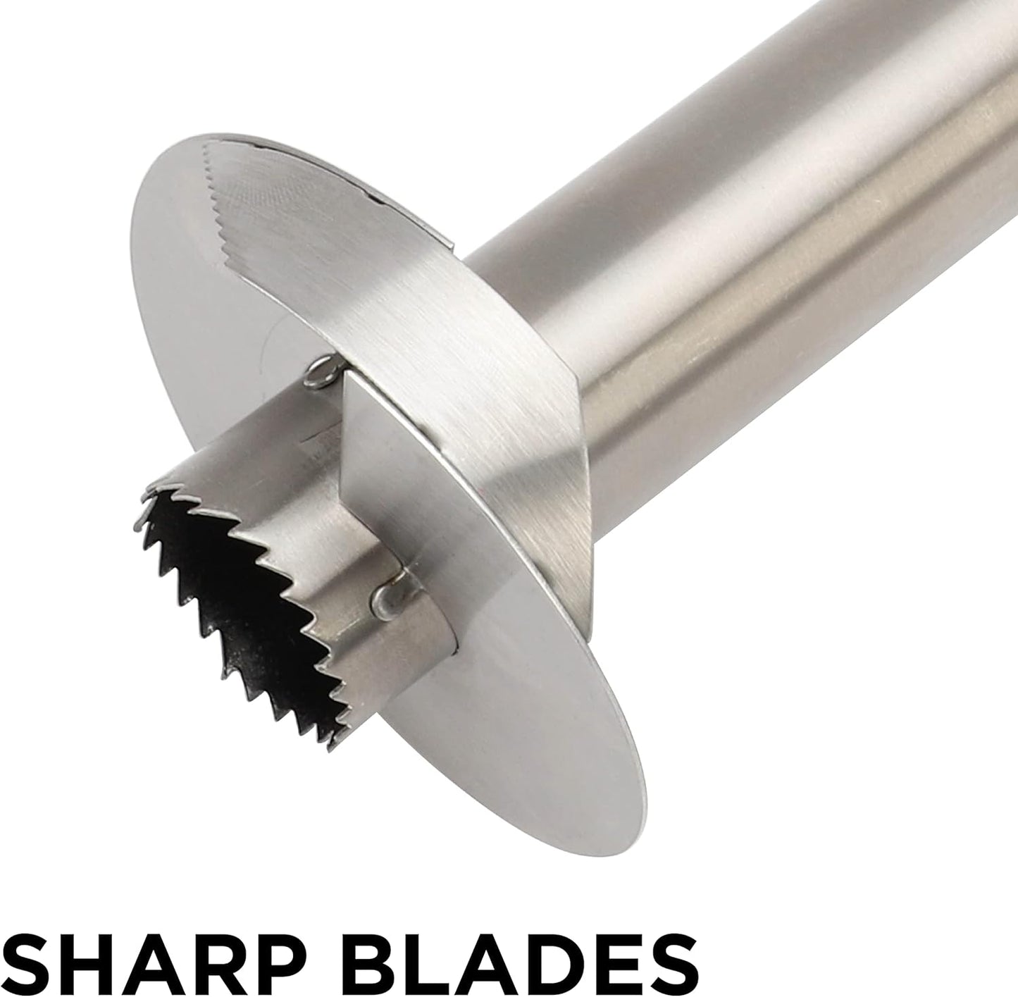 Stainless Steel Corer - Easily Removes Cores and Pits from Apples, Pears, Peppers, Pineapples, and More, Black Pineapple