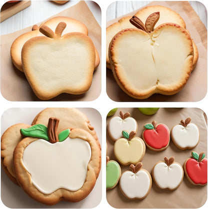 3.5 Inch Apple Cookie Cutter, Fruit Cookie Cutters, Stainless Steel