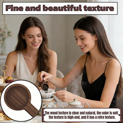 Walnut Wood Coffee Scoop & Measuring Spoon - 1 Tablespoon (15ml) for Ground Coffee, Tea, Spices, Protein Powder - Non-Scratch Kitchen Utensil, Reusable Stirring Spoon, Travel-Friendly Cooking Tool