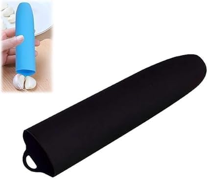 Garlic Peeler Tube Silicone Garlic Skin Remover Roller Garlic Tube Rollers,Quick/Easy Peeling Garlic Cloves, Practical Garlic Kitchen Tools Garlic Roller (Black)
